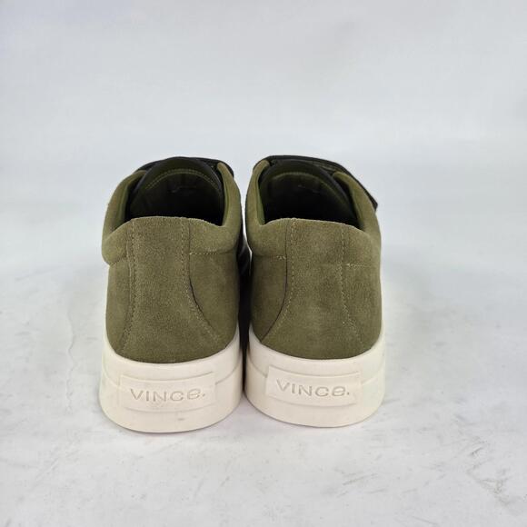 Vince Sunnyside Shoes Womens Size 10 Green Suede Strap Casual Low Top Sneakers - Picture 5 of 10